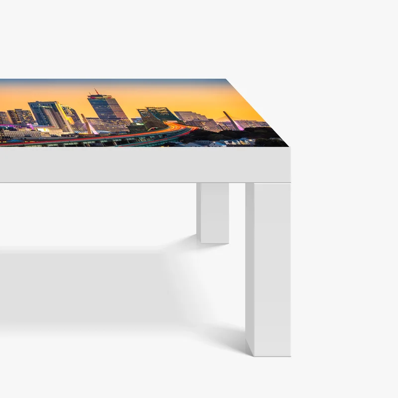 Tischaufkleber und Schreibtischaufkleber panorama von Boston bei sonnenuntergang mit Zakim und Tobin brücken Tischaufkleber und Schreibtischaufkleber panorama von Boston bei sonnenuntergang mit Zakim und Tobin brücken