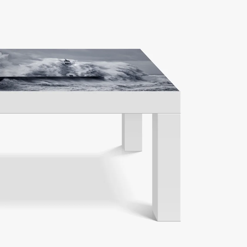 Tischaufkleber und Schreibtischaufkleber leuchtturm von mächtigen wellen umgeben