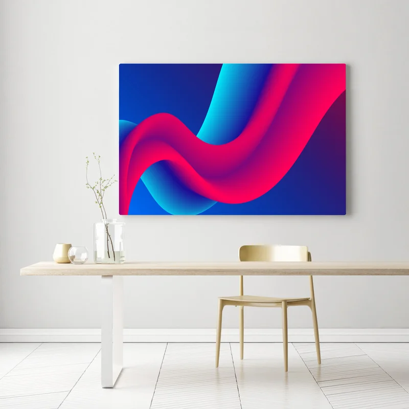 Leinwandbild leuchtende fließende verlaufswellen Leinwandbild leuchtende fließende verlaufswellen