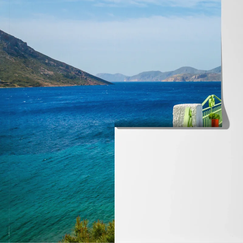 Fototapete sonnige terrasse am Mittelmeer Fototapete sonnige terrasse am Mittelmeer