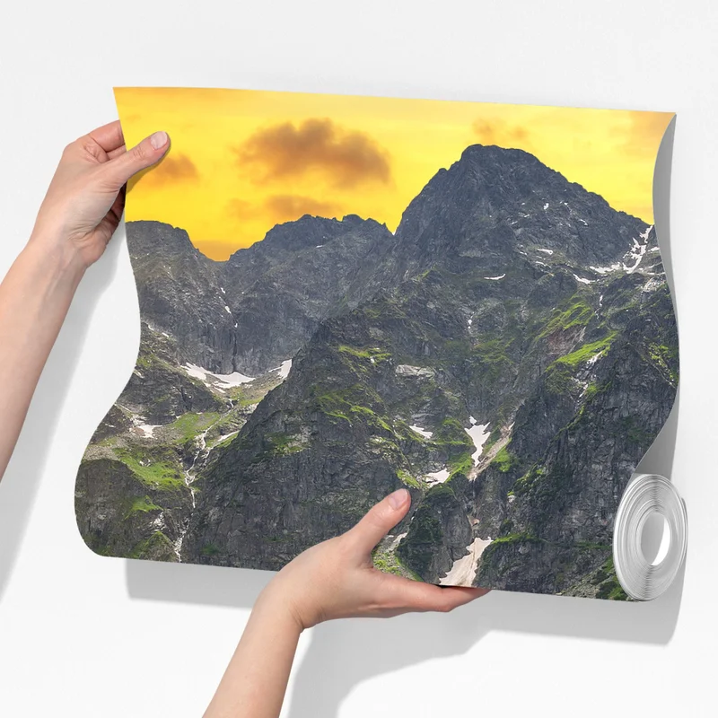 Fototapete sonnenuntergang über Morskie Oko, Tatra, Polen Fototapete sonnenuntergang über Morskie Oko, Tatra, Polen