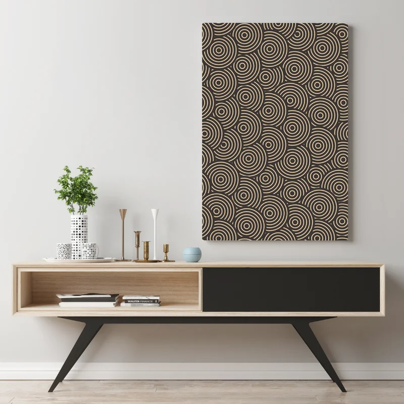 Leinwandbild retro konzentrische kreise muster Leinwandbild retro konzentrische kreise muster