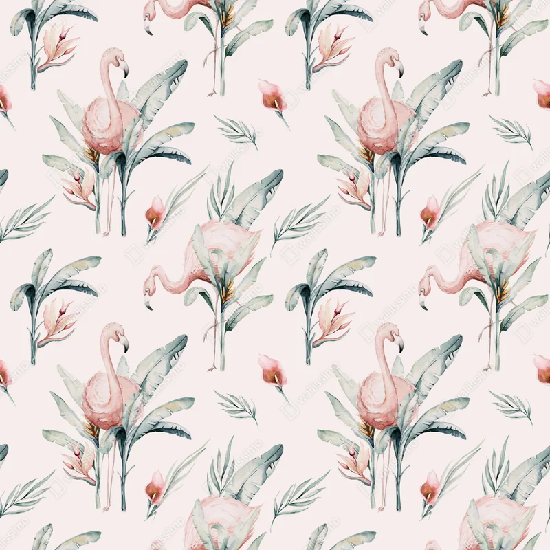 Fensteraufkleber aquarell flamingo tropisches muster Fensteraufkleber aquarell flamingo tropisches muster