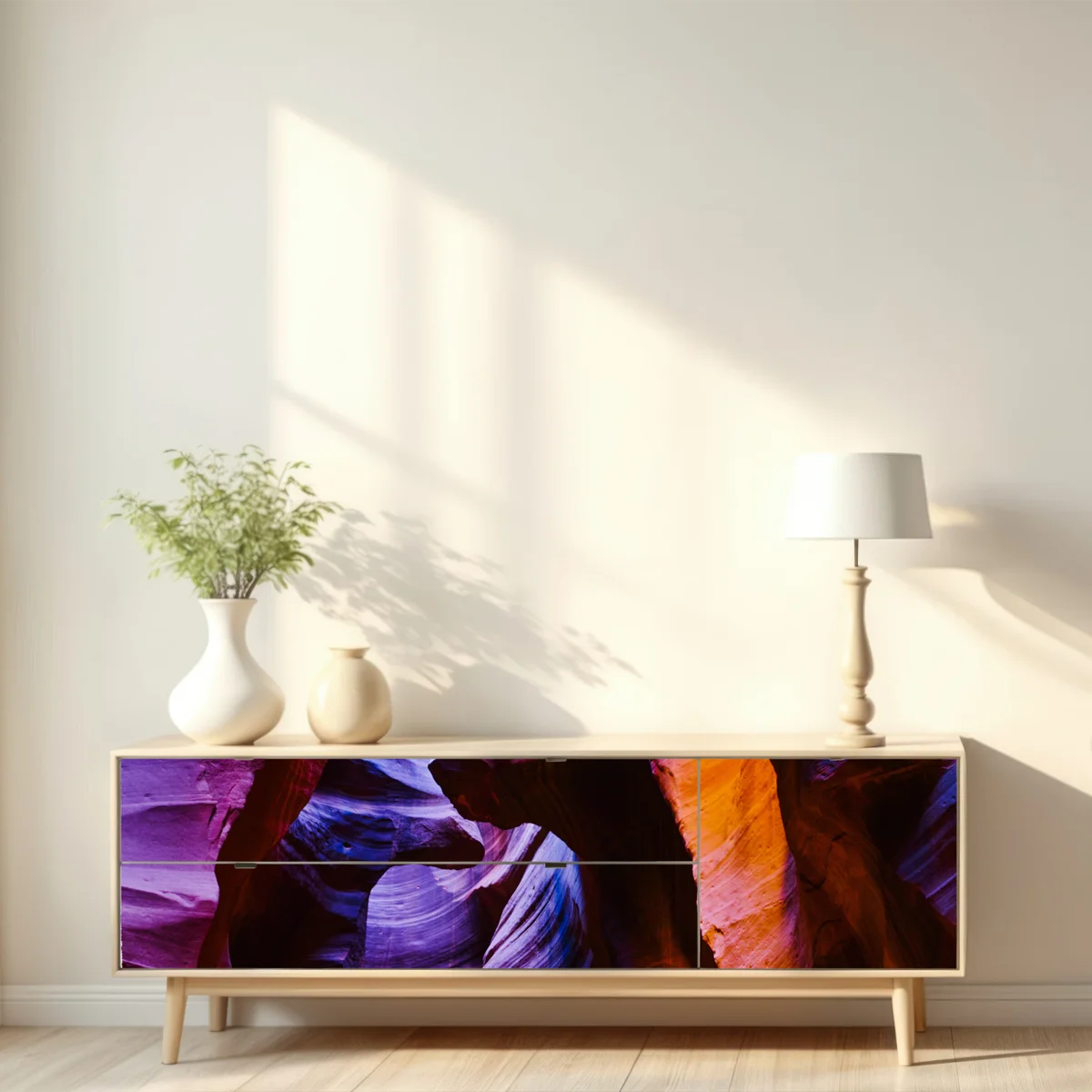 Repositionierbarer Aufkleber lebhafte felsformationen in der schlucht Repositionierbarer Aufkleber lebhafte felsformationen in der schlucht