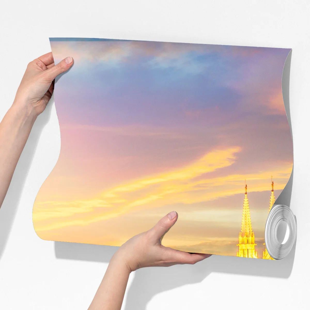 Fototapete goldener sonnenuntergang über dem parlament von Budapest Fototapete goldener sonnenuntergang über dem parlament von Budapest