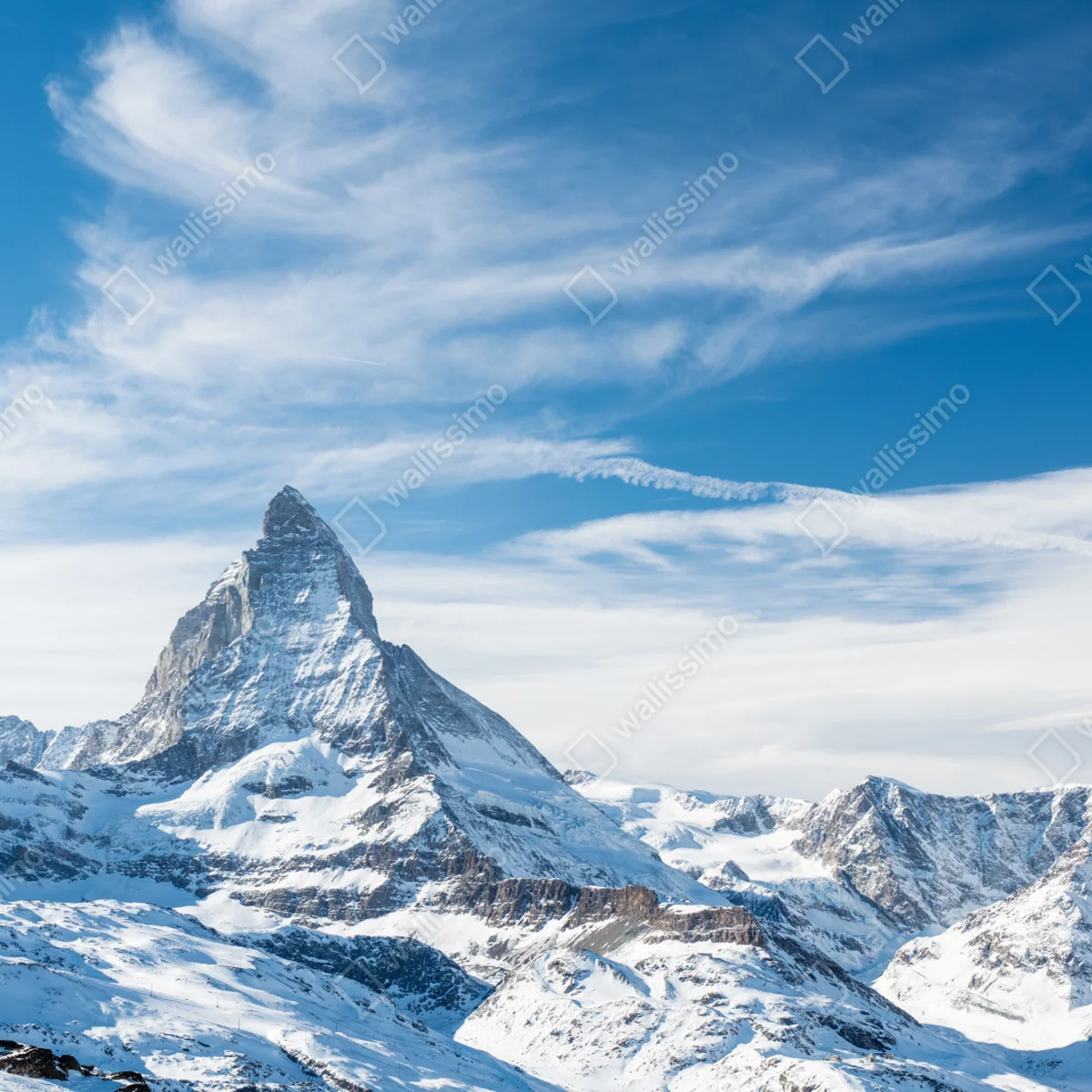 Fototapete majestätischer alpiner gipfel in den Alpen Fototapete majestätischer alpiner gipfel in den Alpen