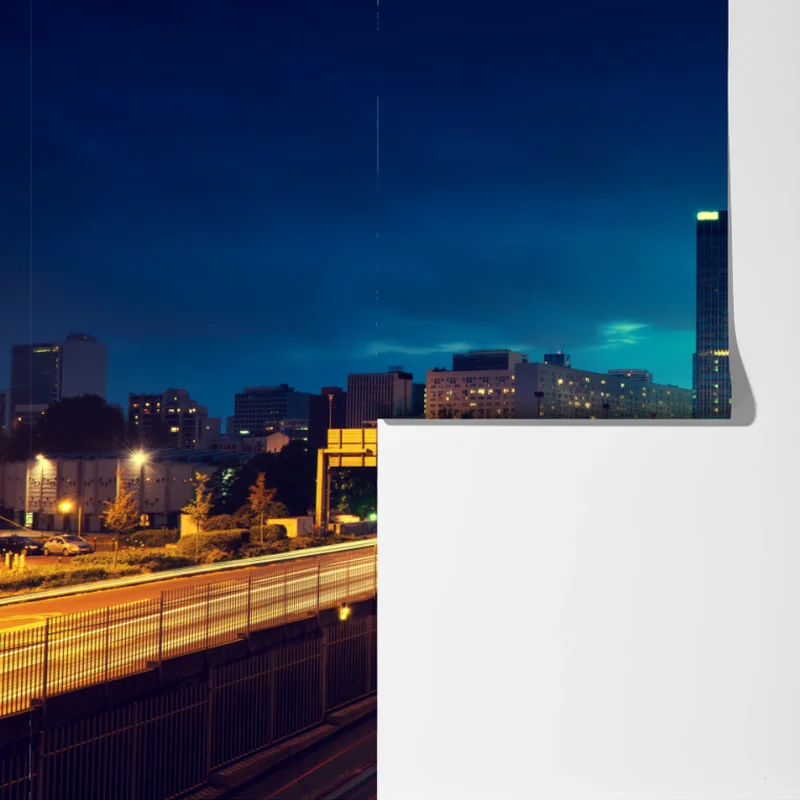 Fototapete La Défense skyline bei dämmerung Fototapete La Défense skyline bei dämmerung