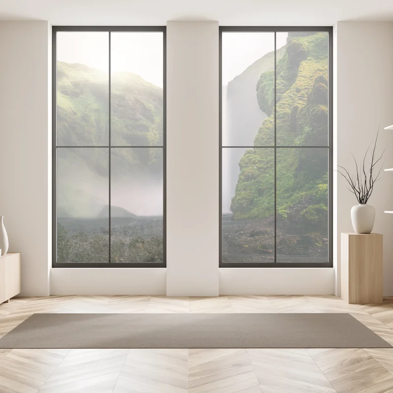 Naklejka na okno majestatyczny wodospad Skogafoss