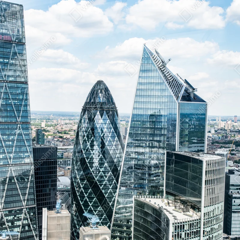 Tischaufkleber und Schreibtischaufkleber moderne London skyline mit gläsernen wolkenkratzern Tischaufkleber und Schreibtischaufkleber moderne London skyline mit gläsernen wolkenkratzern