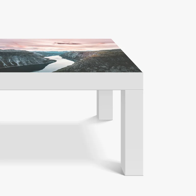 Tischaufkleber und Schreibtischaufkleber ruhiger fjord bei sonnenuntergang