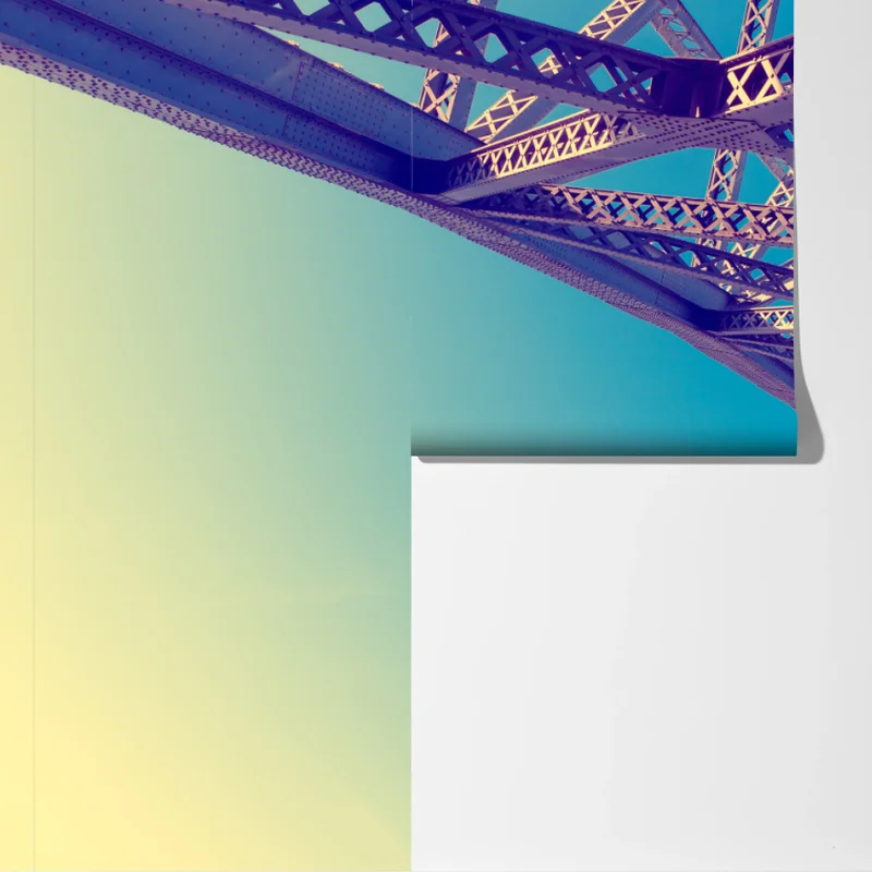 Fototapete abstrakte stahlbrücke in perspektive Fototapete abstrakte stahlbrücke in perspektive