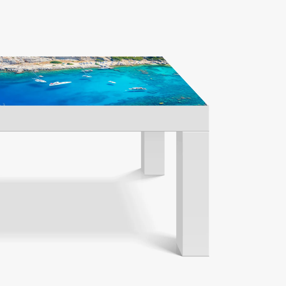 Tischaufkleber und Schreibtischaufkleber luftaufnahme der Anthony Quinn Bucht, Rhodos Tischaufkleber und Schreibtischaufkleber luftaufnahme der Anthony Quinn Bucht, Rhodos