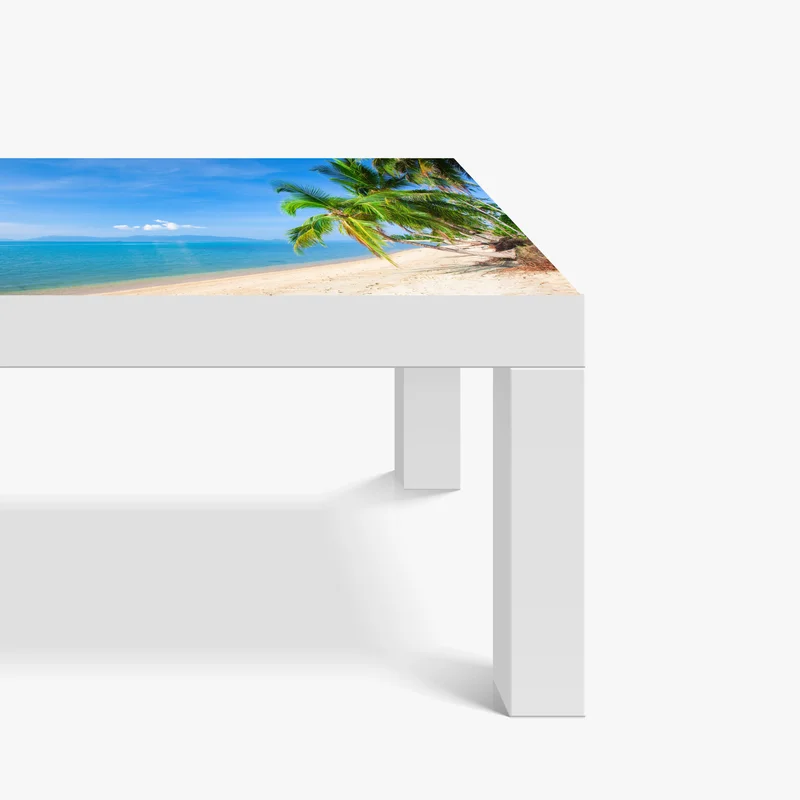 Tischaufkleber und Schreibtischaufkleber tropischer palmenstrand