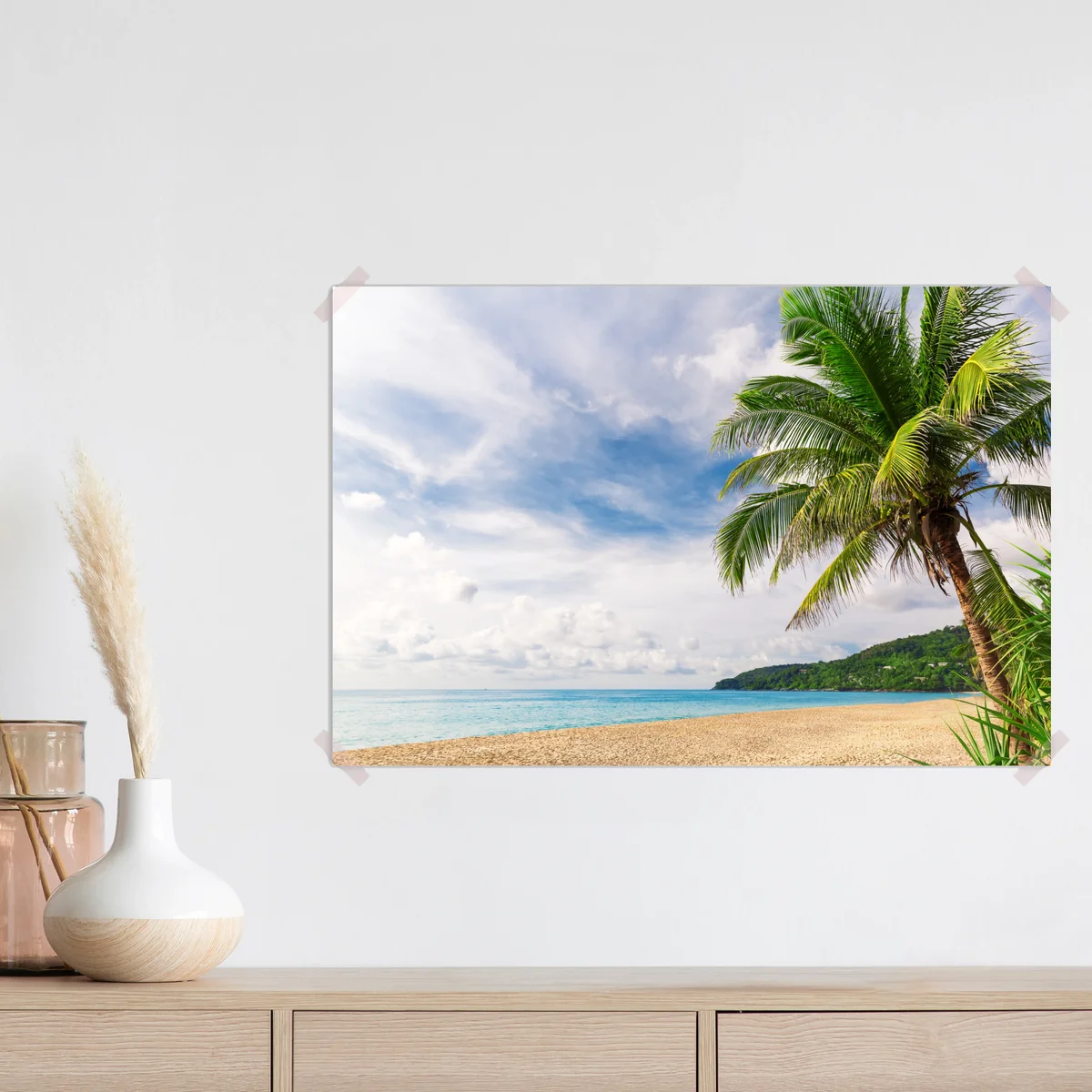 Poster tropischer strand in Phuket mit palme Poster tropischer strand in Phuket mit palme