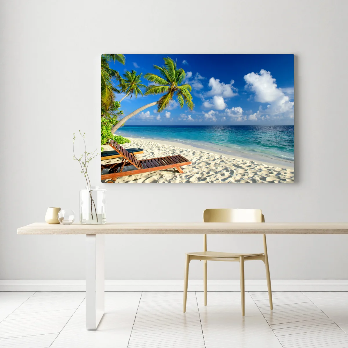 Leinwandbild tropischer strand auf den Malediven Leinwandbild tropischer strand auf den Malediven