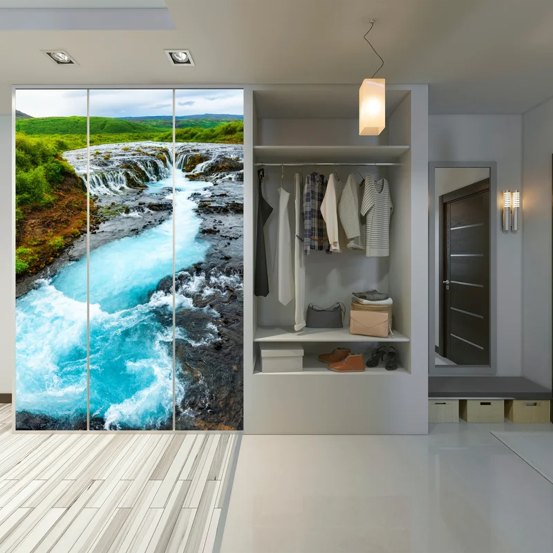 Schrankaufkleber wasserfall Bruarfoss, Island