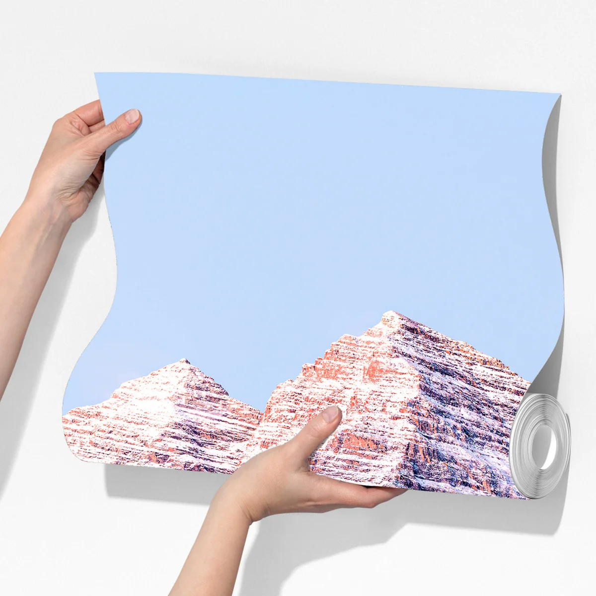 Fototapete verschneiter morgen in den bergen am see Fototapete verschneiter morgen in den bergen am see