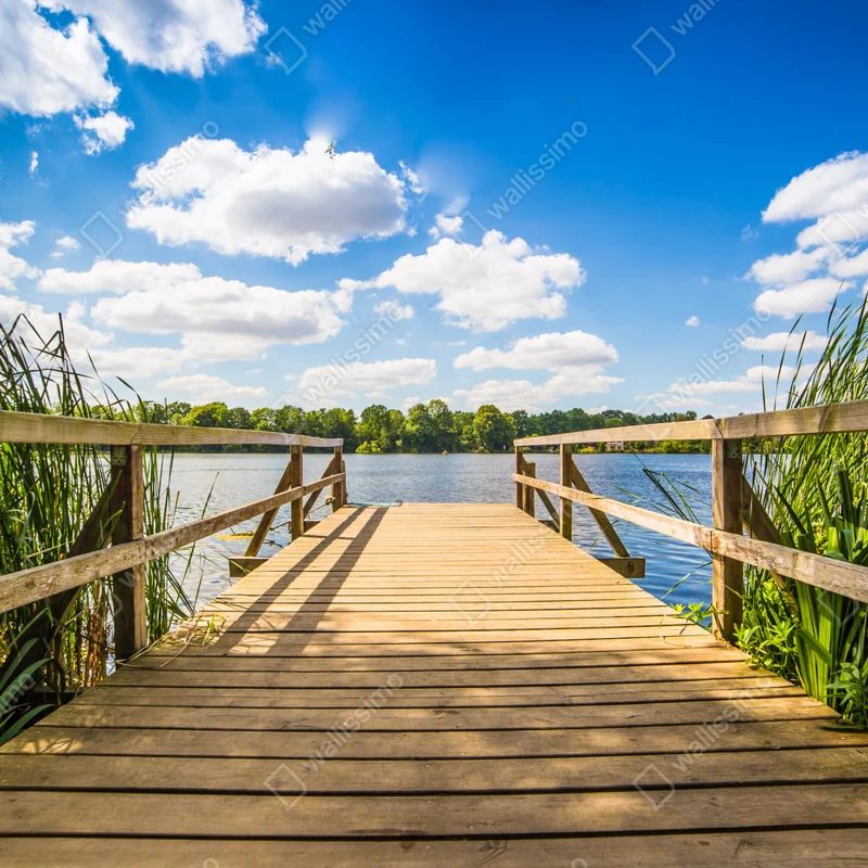 Poster sonniger steg am see • Poster bei Wallnifity® Poster sonniger steg am see • Poster bei Wallnifity®