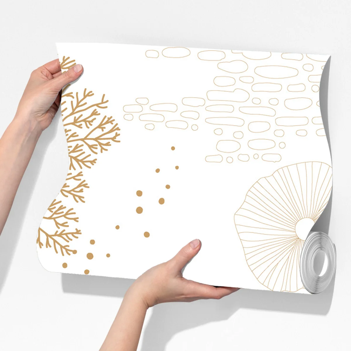 Fototapeta delikatny złoty wzór koralowy Fototapeta delikatny złoty wzór koralowy