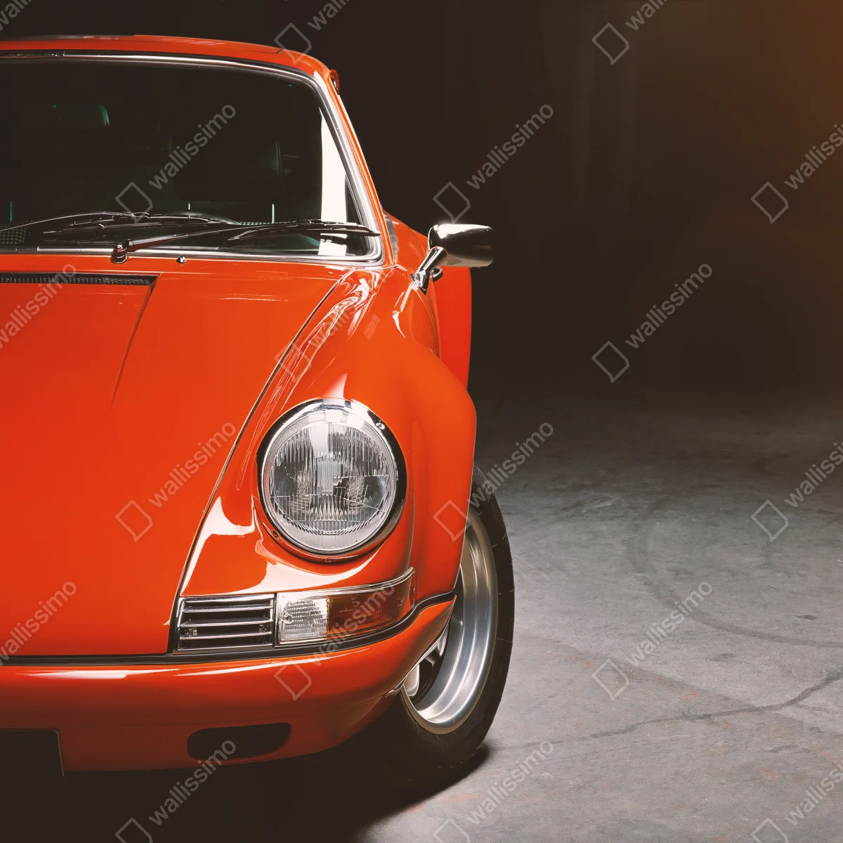 Repositionierbarer Aufkleber roter oldtimer sportwagen nahaufnahme Repositionierbarer Aufkleber roter oldtimer sportwagen nahaufnahme