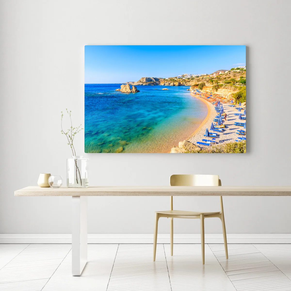 Leinwandbild strand Ammopi, Karpathos türkisfarbene bucht Leinwandbild strand Ammopi, Karpathos türkisfarbene bucht