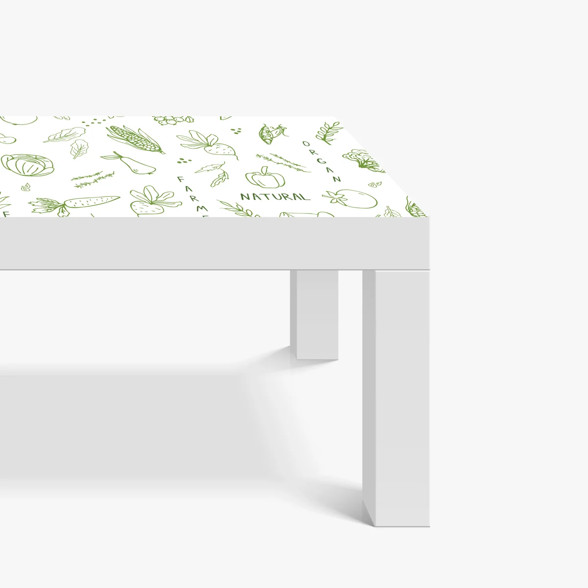 Tischaufkleber und Schreibtischaufkleber handgezeichnetes gemüse- und obstmuster Tischaufkleber und Schreibtischaufkleber handgezeichnetes gemüse- und obstmuster