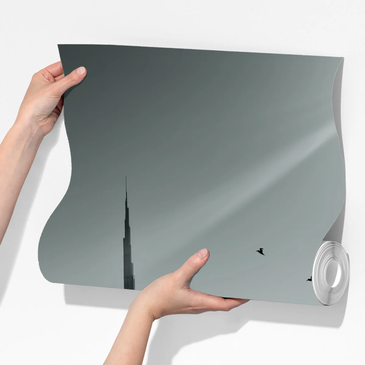 Fototapeta mglista panorama Dubaju ponad chmurami Fototapeta mglista panorama Dubaju ponad chmurami