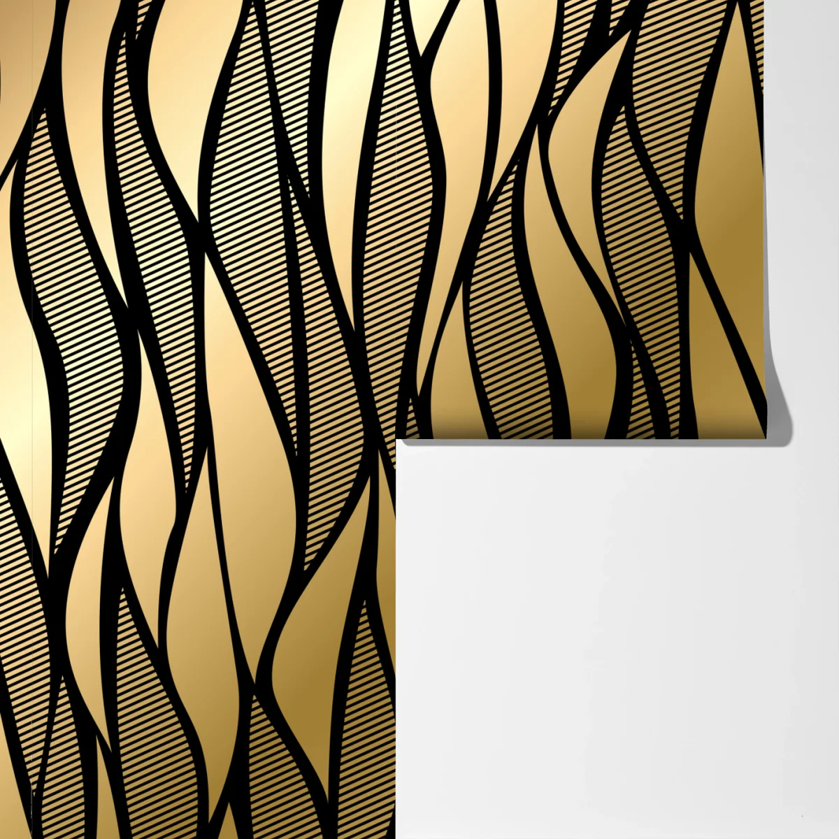 Fototapeta luksusowy złoty abstrakcyjny wzór fal Fototapeta luksusowy złoty abstrakcyjny wzór fal