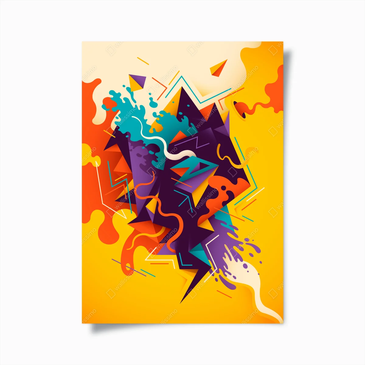 Poster lebhafte geometrische abstrakte komposition • Poster bei Wallnifity® Poster lebhafte geometrische abstrakte komposition • Poster bei Wallnifity®