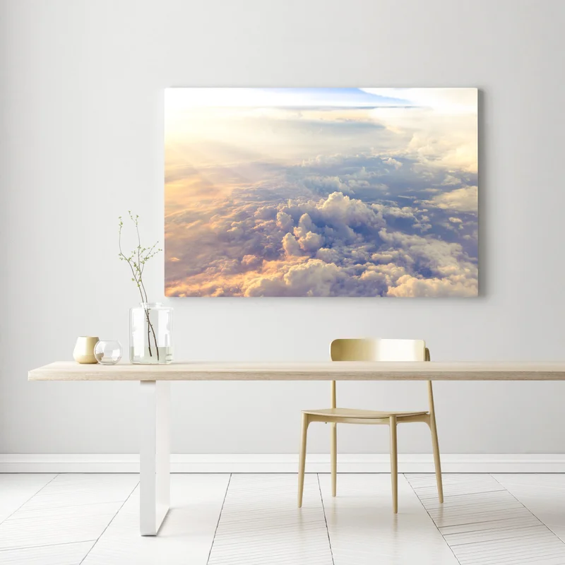 Leinwandbild sonnenbeschienene wolken über dem horizont Leinwandbild sonnenbeschienene wolken über dem horizont