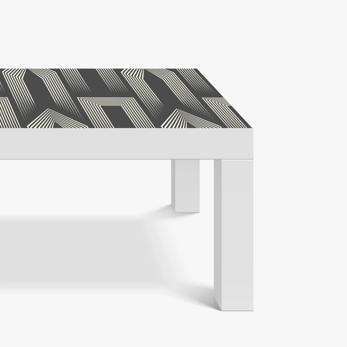 Tischaufkleber und Schreibtischaufkleber geometrisches art-deco-muster in grau und beige Tischaufkleber und Schreibtischaufkleber geometrisches art-deco-muster in grau und beige