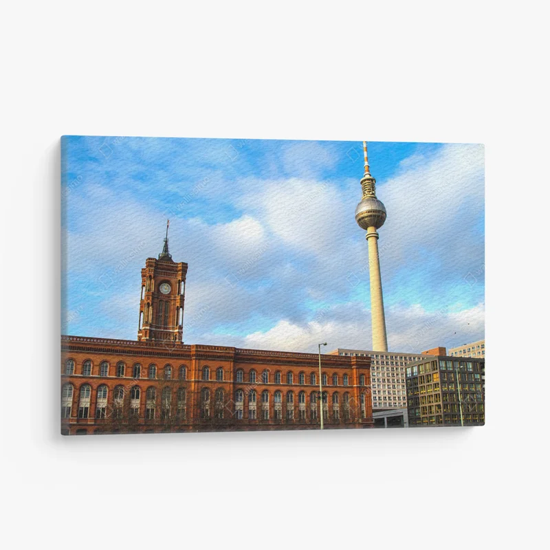 Leinwandbild Rotes Rathaus in Berlin • Leinwandbilder bei Wallnifity® Leinwandbild Rotes Rathaus in Berlin • Leinwandbilder bei Wallnifity®
