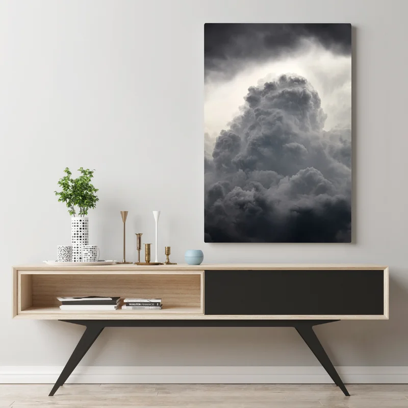 Leinwandbild dramatische graue wolkenlandschaft Leinwandbild dramatische graue wolkenlandschaft