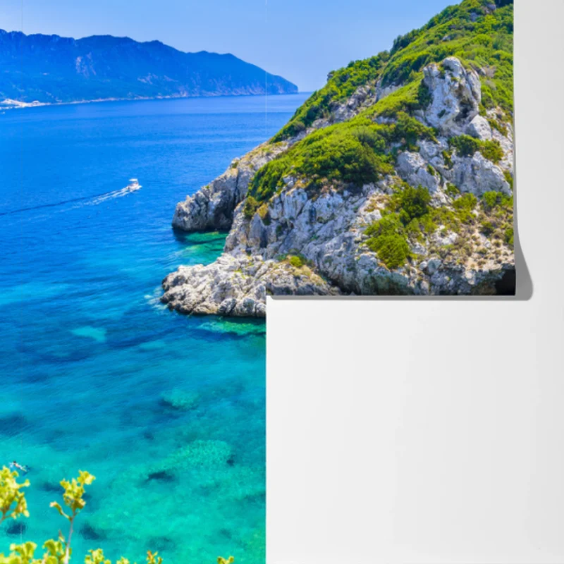 Fototapete Porto Timoni panoramischer strand, Korfu Fototapete Porto Timoni panoramischer strand, Korfu