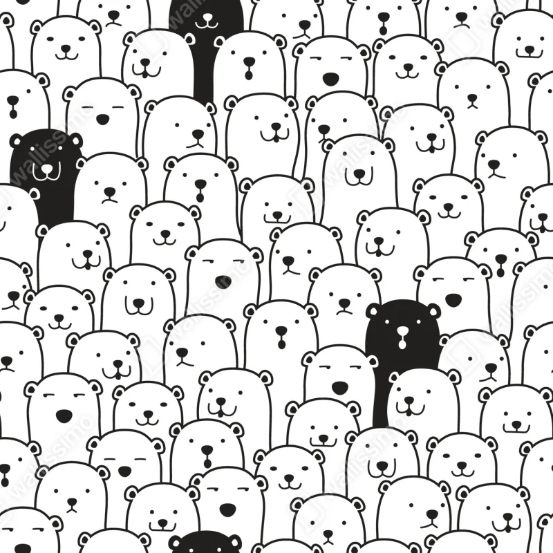 Fensteraufkleber niedliches muster mit bären Fensteraufkleber niedliches muster mit bären
