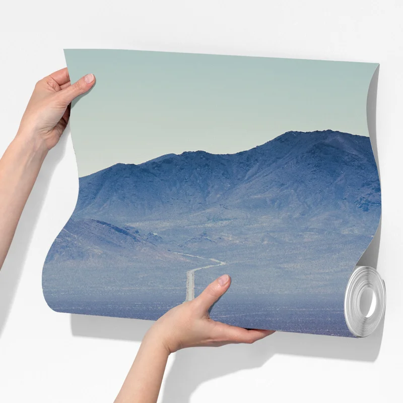 Fototapeta niekończąca się droga przez pustynię do gór Fototapeta niekończąca się droga przez pustynię do gór