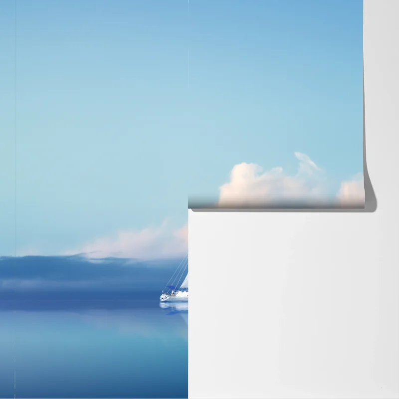 Fototapete segelboot auf ruhigem blauem meer Fototapete segelboot auf ruhigem blauem meer