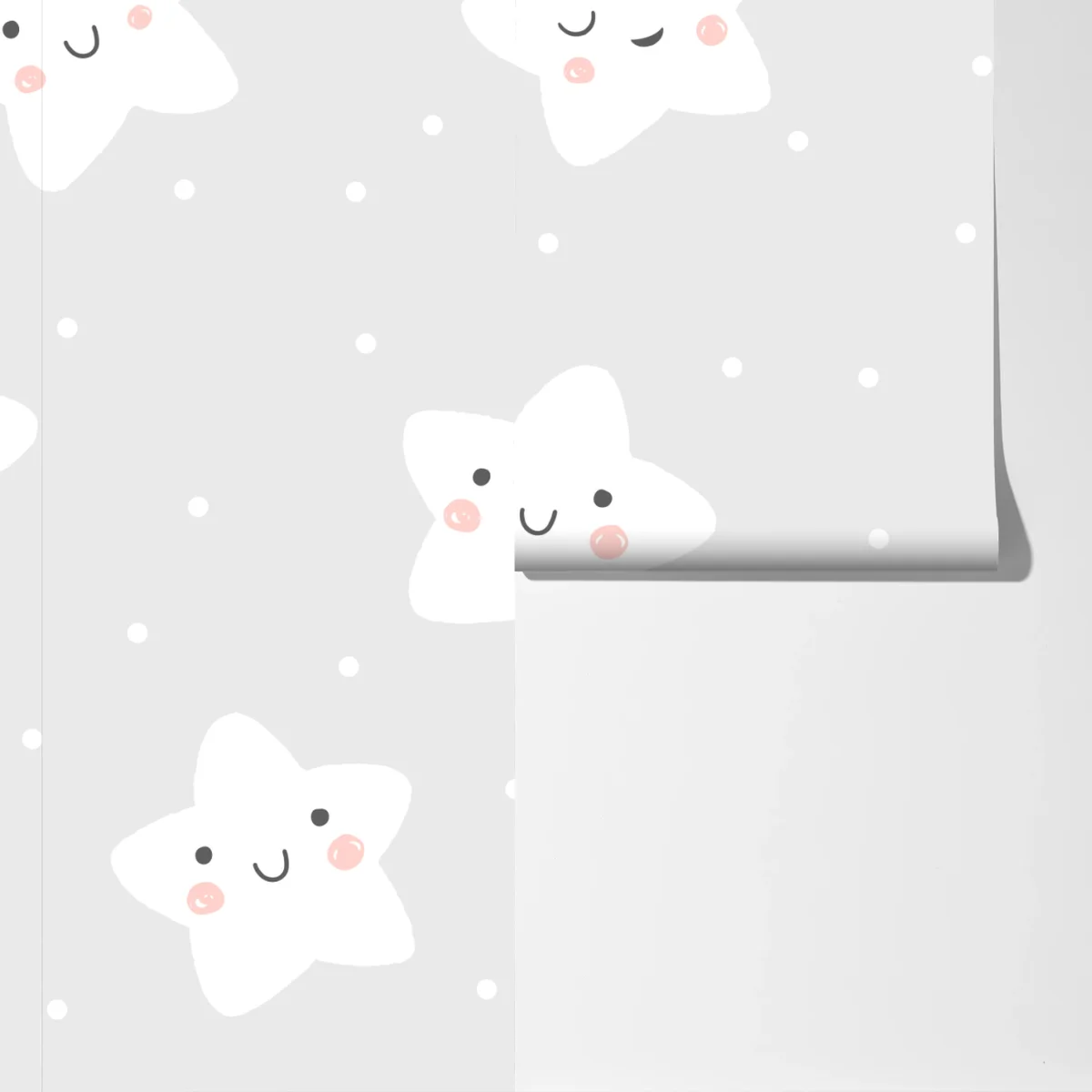 Fototapeta urocze uśmiechnięte gwiazdki do pokoju dziecięcego Fototapeta urocze uśmiechnięte gwiazdki do pokoju dziecięcego