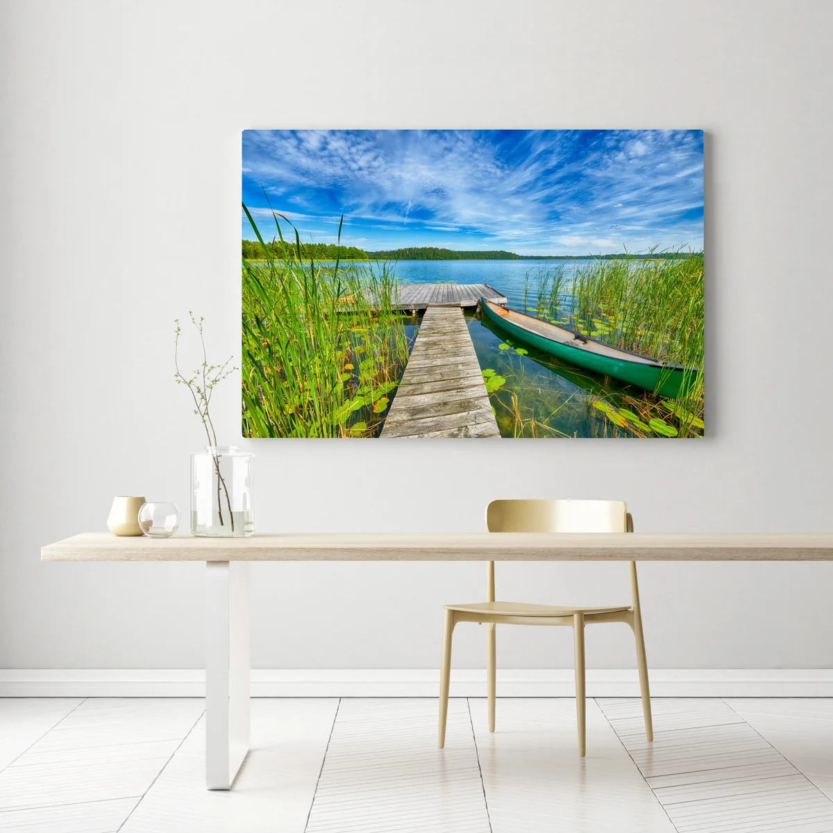 Leinwandbild ruhiger sommersee in Masuren Leinwandbild ruhiger sommersee in Masuren