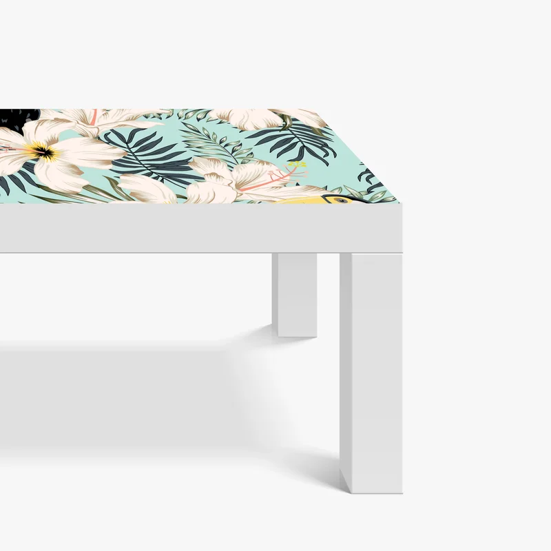 Tischaufkleber und Schreibtischaufkleber tropisches muster mit tukan und blumen Tischaufkleber und Schreibtischaufkleber tropisches muster mit tukan und blumen