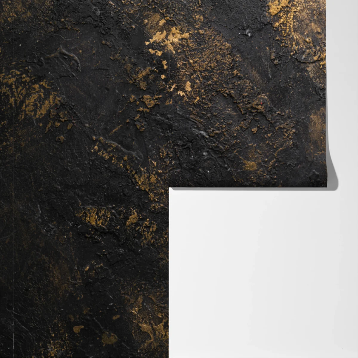 Fototapeta czarno-złota teksturowana abstrakcja ścienna Fototapeta czarno-złota teksturowana abstrakcja ścienna