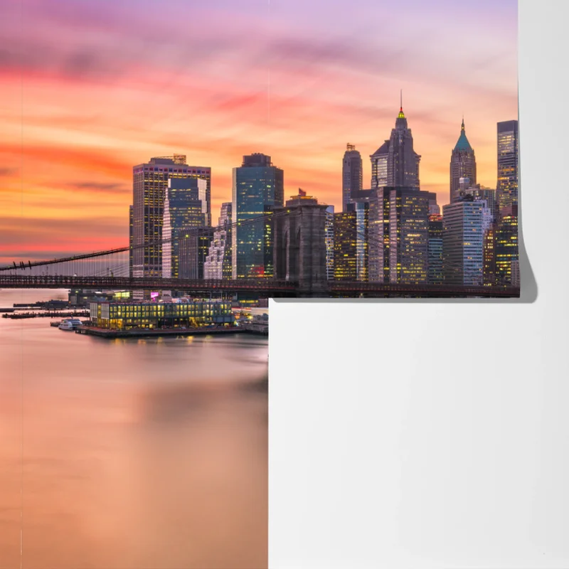 Fototapete panorama von New York bei sonnenuntergang Fototapete panorama von New York bei sonnenuntergang