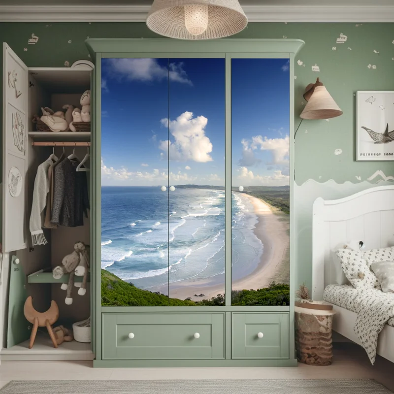 Schrankaufkleber panorama der küste von Byron Bay