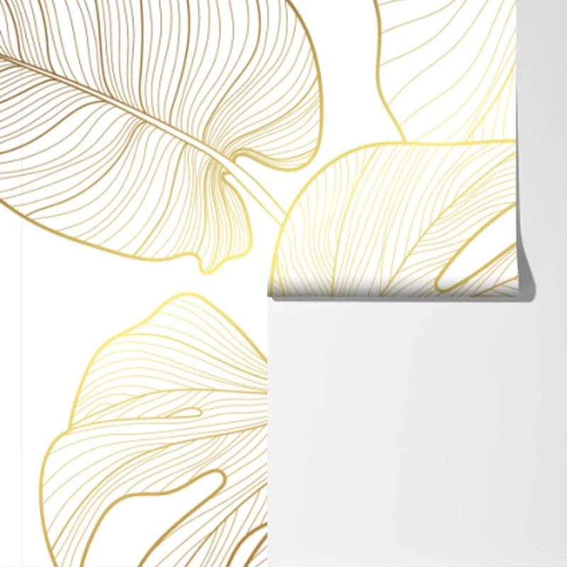 Fototapete goldene botanische blattzeichnung Fototapete goldene botanische blattzeichnung