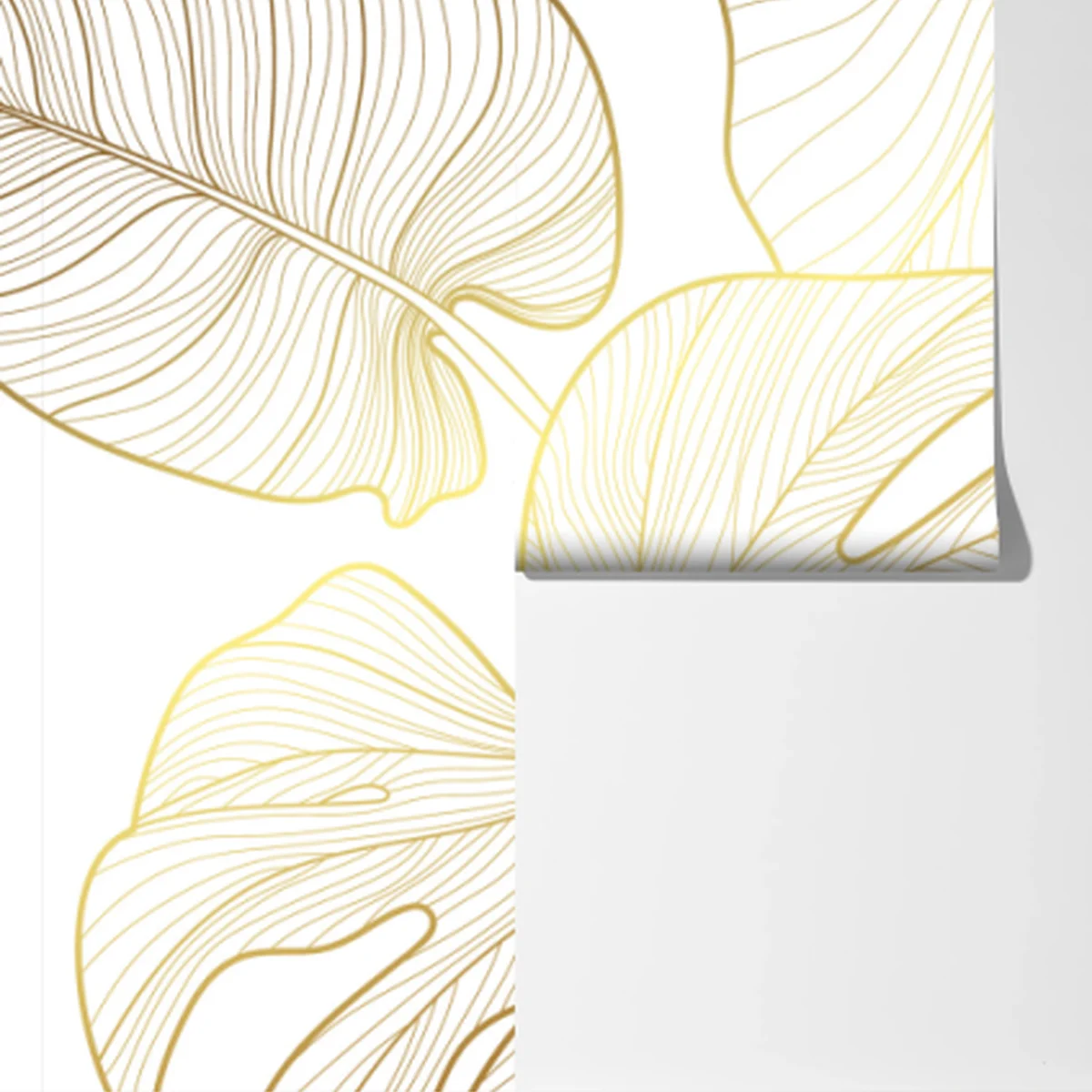 Fototapete goldene botanische blattzeichnung Fototapete goldene botanische blattzeichnung