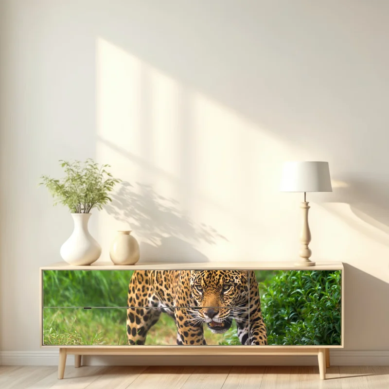 Repositionierbarer Aufkleber majestätischer jaguar in freier wildbahn Repositionierbarer Aufkleber majestätischer jaguar in freier wildbahn