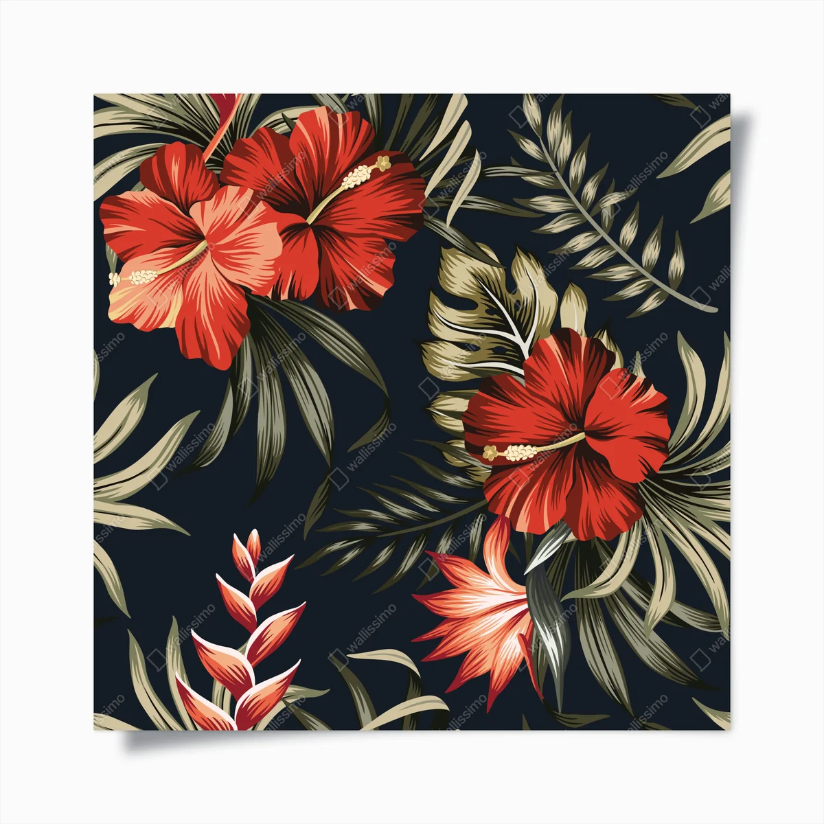 Poster vibrantes hibiskus blumenmuster • Poster bei Wallnifity® Poster vibrantes hibiskus blumenmuster • Poster bei Wallnifity®