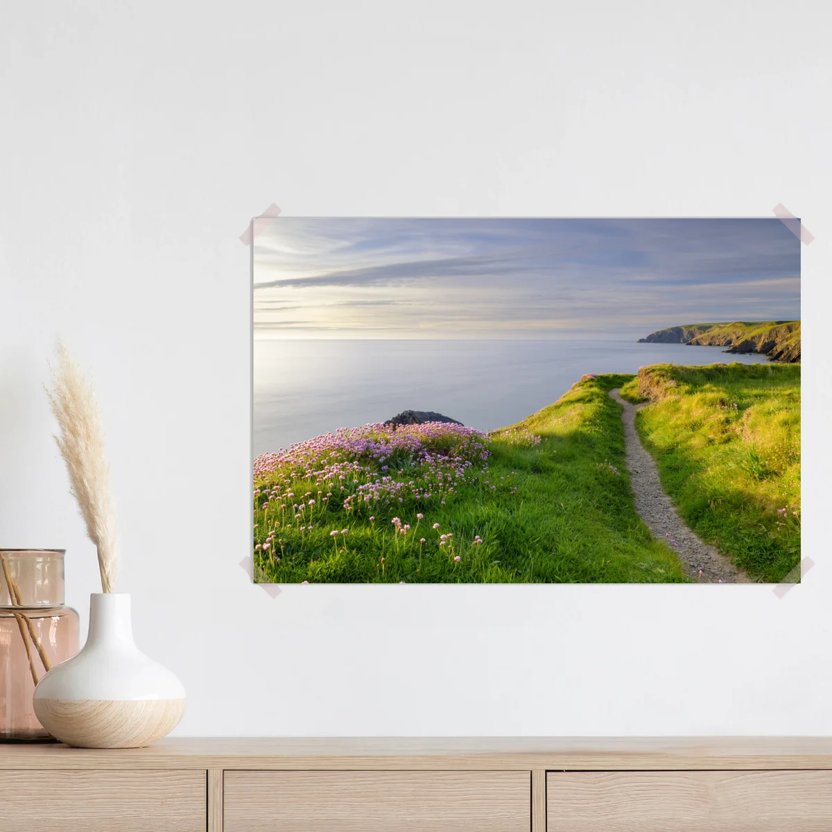 Poster Ceibwr Bay küstenpfad bei dämmerung Poster Ceibwr Bay küstenpfad bei dämmerung