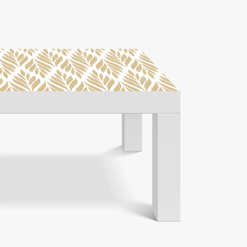 Tischaufkleber und Schreibtischaufkleber goldenes blattmuster nahtloses design