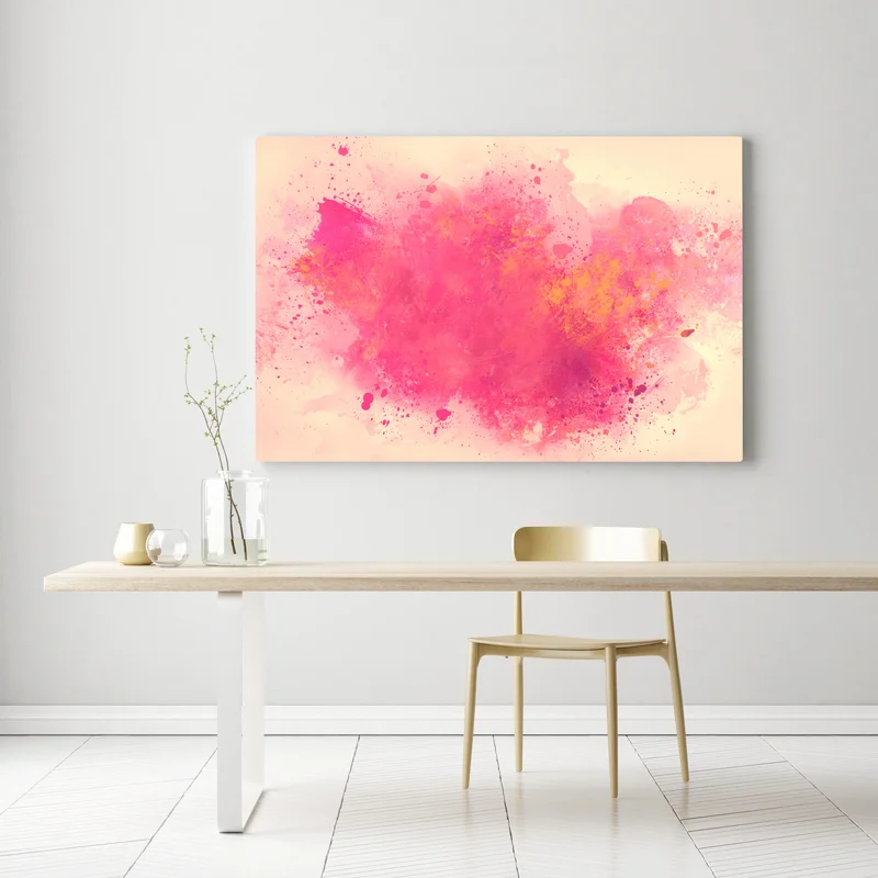 Leinwandbild lebendige rosa aquarellspritzer Leinwandbild lebendige rosa aquarellspritzer